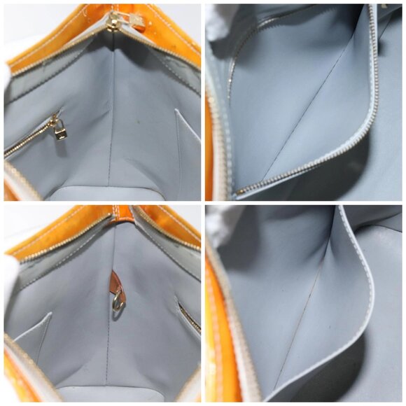 LOUIS VUITTON Monogram Vernis Houston Hand Bag Gris - Picture 15 of 16